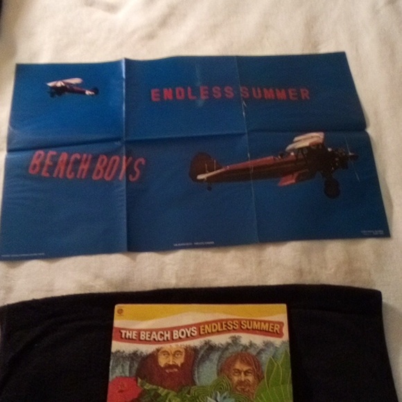 VINTAGE THE BEACH BOYS ENDLESS SUMMER 2 RECORD ALBUMS WITH POSTER - Picture 6 of 12